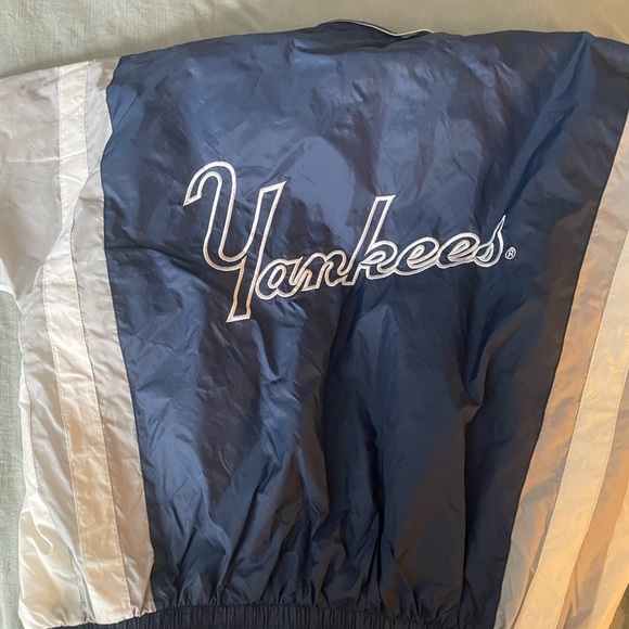 Vintage Starter New York Yankees Spellout Tricolour Coach Embroidered‎ Jacket - Picture 3 of 3